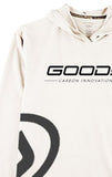 Sun Hoodie White with Black Goode Logo