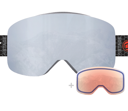 Goode x Stage Propnetic Goggles-Magnetic Interchangeable Lens Black